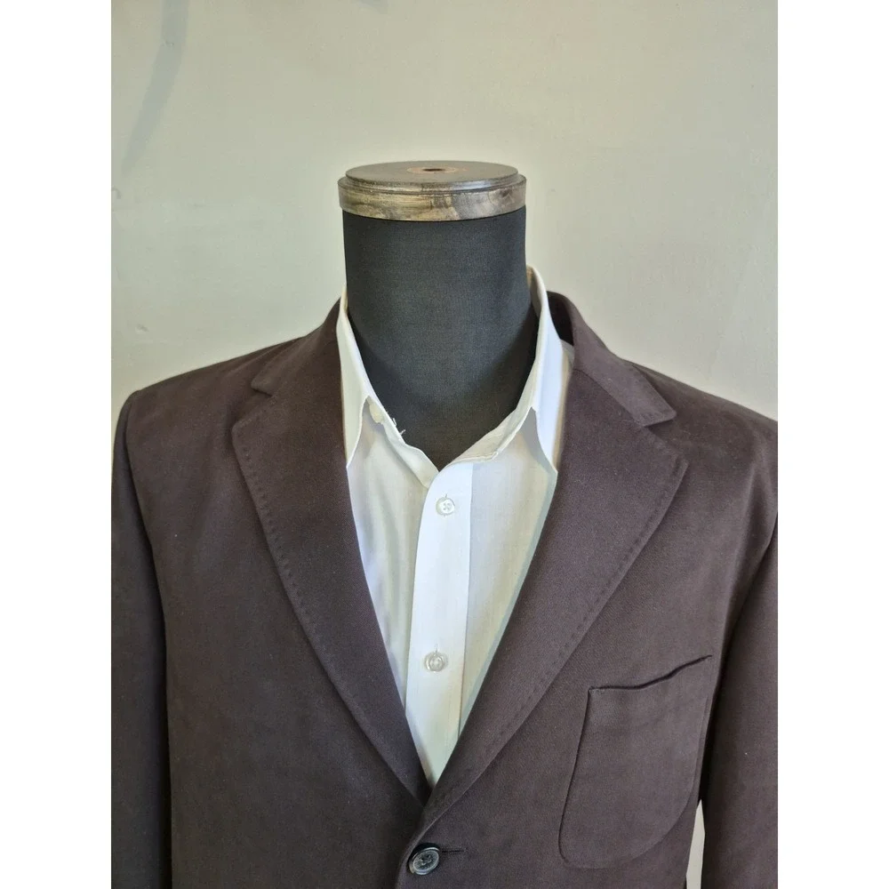 Brooks Brothers 346 Mens Cotton Sport Coat 41R Brown 3 Button Blazer E502